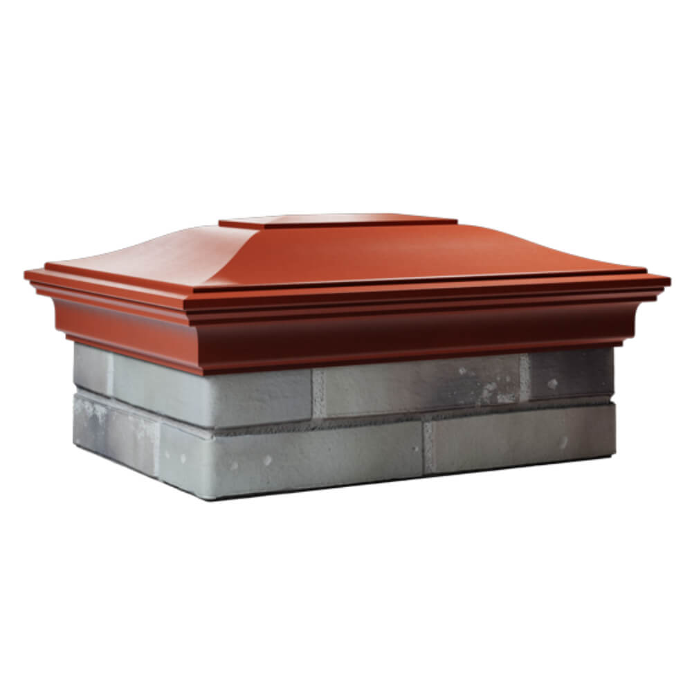 Колпак Zking Монблан Красный на столб 2х1.5 кирпича (515х385мм) в Новокузнецке фото