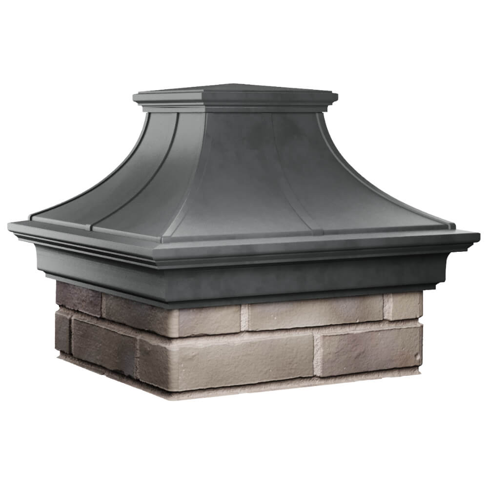 Колпак Zking Монблан Премиум Серый на столб 1.5х1.5 кирпича (385х385мм) в Новокузнецке фото