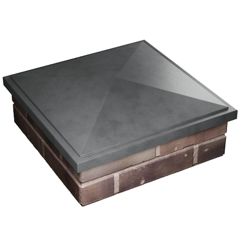 Колпак Zking БонаМоно Серый на столб 2х2 кирпича (515х515, 530х530мм) в Новокузнецке фото