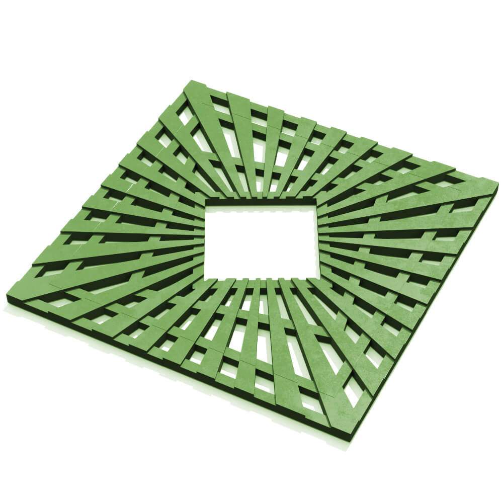 Приствольная решетка для дерева ZKING ATMOSPHERE 1.2х1.2м Зеленая в Новокузнецке фото