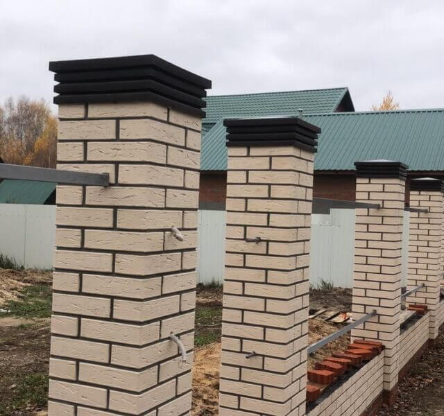 Колпак Zking Бона ХайТек Коричневый на столб 1.5х1.5 кирпича (385х385мм) в Новокузнецке фото