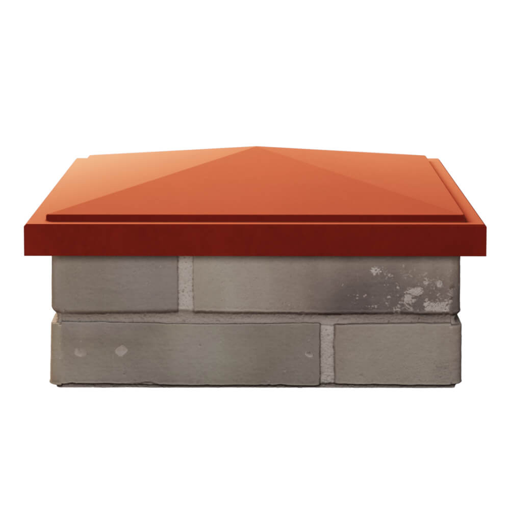 Колпак Zking БонаМоно Красный на столб 1.5х1.5 кирпича (385х385, 400х400мм) Новокузнецк фото