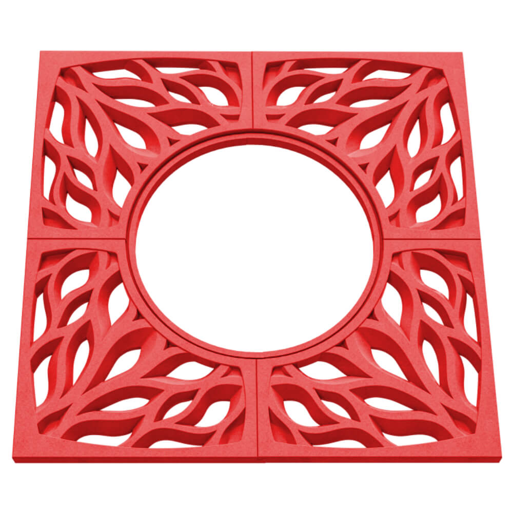 Приствольная решетка для дерева ZKING CRUST 1.2х1.2м Красная в Новокузнецке фото