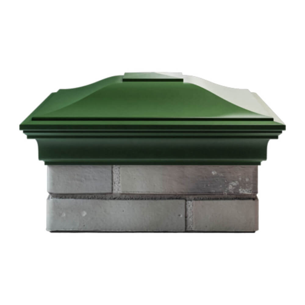 Колпак Zking Монблан Зеленый на столб 1.5х1.5 еврокирпича 0.7НФ (355х355мм) Новокузнецк фото