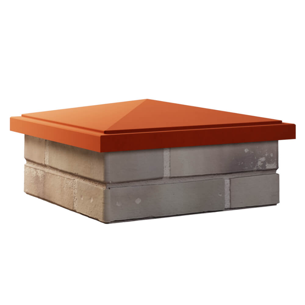 Колпак Zking БонаМоно Красный на столб 1.5х1.5 кирпича (385х385, 400х400мм) в Новокузнецке фото