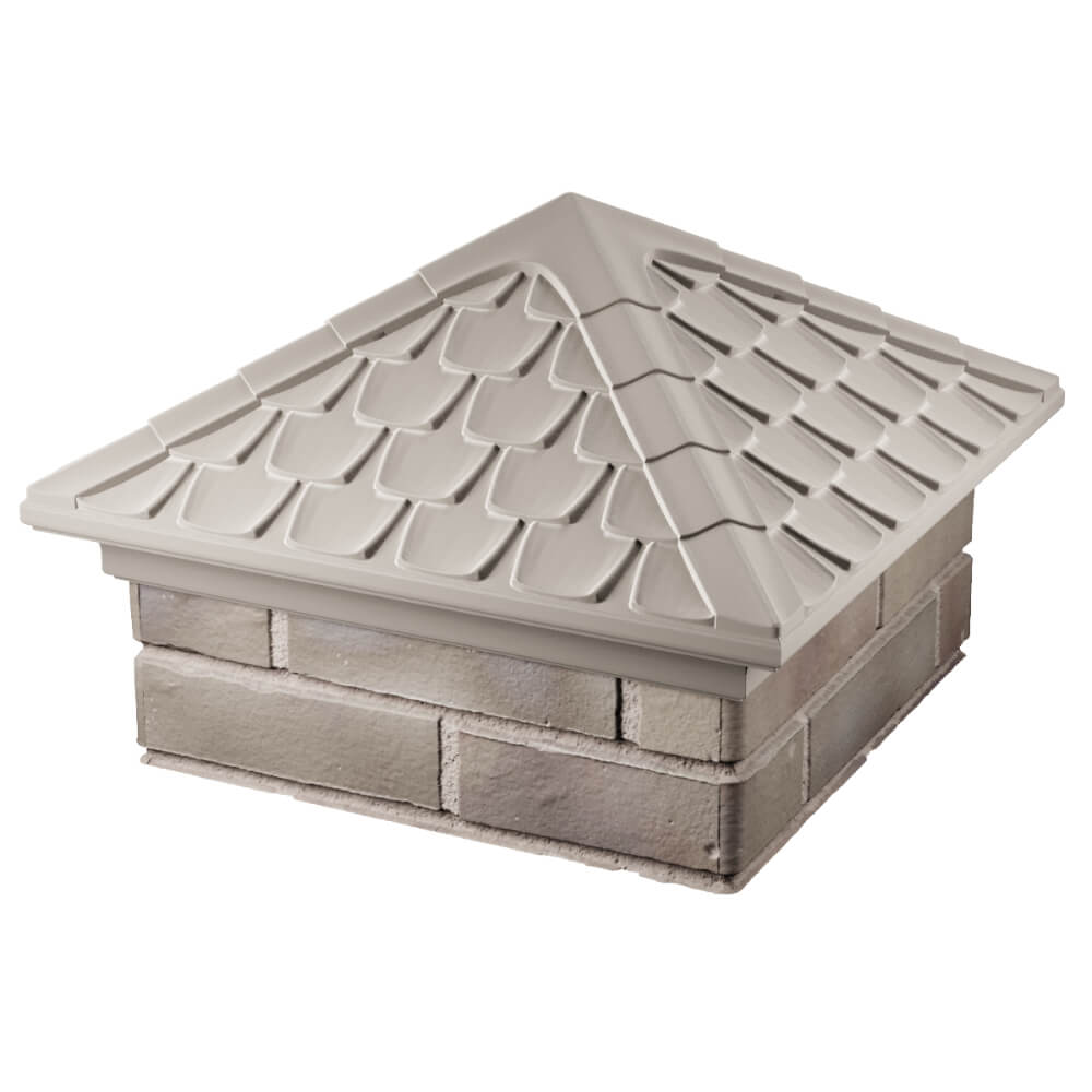 Колпак Zking Эльбрус Бежевый на столб 1.5х1.5 кирпича (385х385мм) в Новокузнецке фото