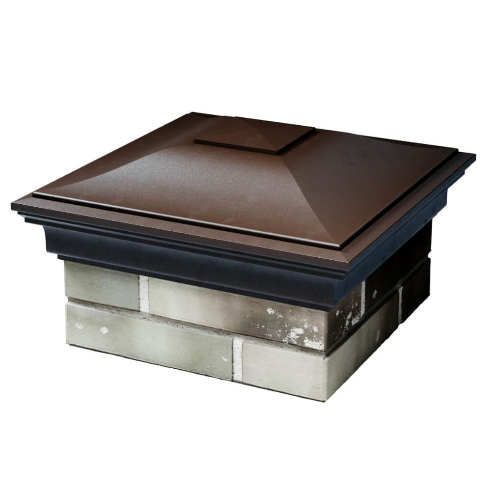 Колпак Zking Монблан Коричневый на столб 1.5х1.5 кирпича (385х385мм) в Новокузнецке фото