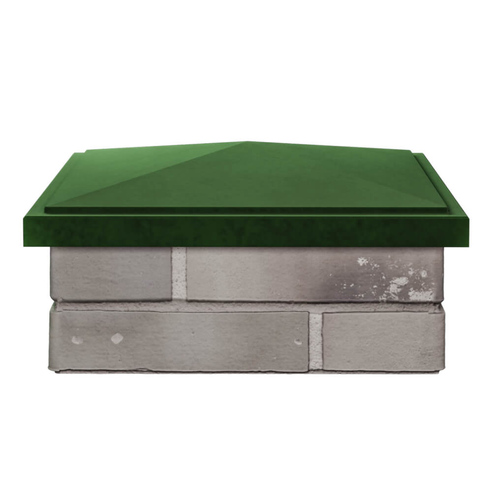 Колпак Zking БонаМоно Зеленый на столб 1.5х1.5 кирпича (385х385, 400х400мм) Новокузнецк фото