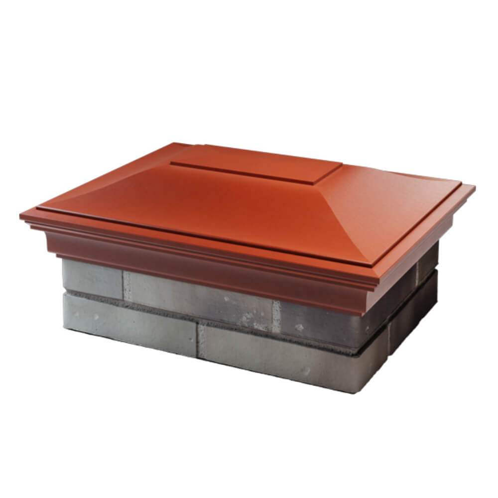 Колпак Zking Монблан Красный на столб 2х1.5 кирпича (515х385мм) в Новокузнецке фото