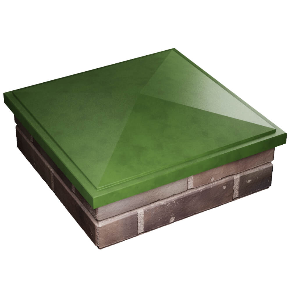 Колпак Zking БонаМоно Зеленый на столб 2х2 кирпича (515х515, 530х530мм) в Новокузнецке фото