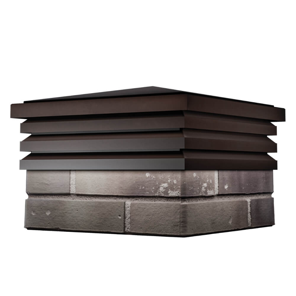 Колпак Zking Бона ХайТек Коричневый на столб 1.5х1.5 кирпича (385х385мм) в Новокузнецке фото