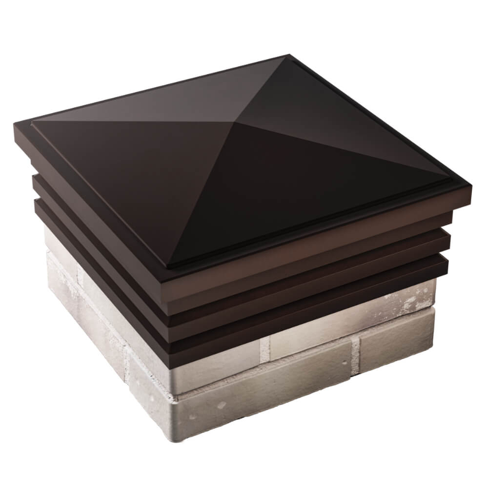 Колпак Zking Бона ХайТек Коричневый на столб 1.5х1.5 кирпича (385х385мм) в Новокузнецке фото