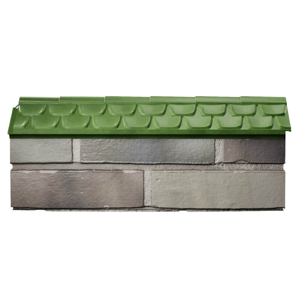 Парапет Zking Эльбрус Зеленый с посадкой на 0.5 кирпича (130мм) в Новокузнецке фото