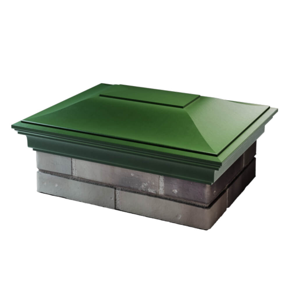 Колпак Zking Монблан Зеленый на столб 2х1.5 кирпича (515х385мм) в Новокузнецке фото