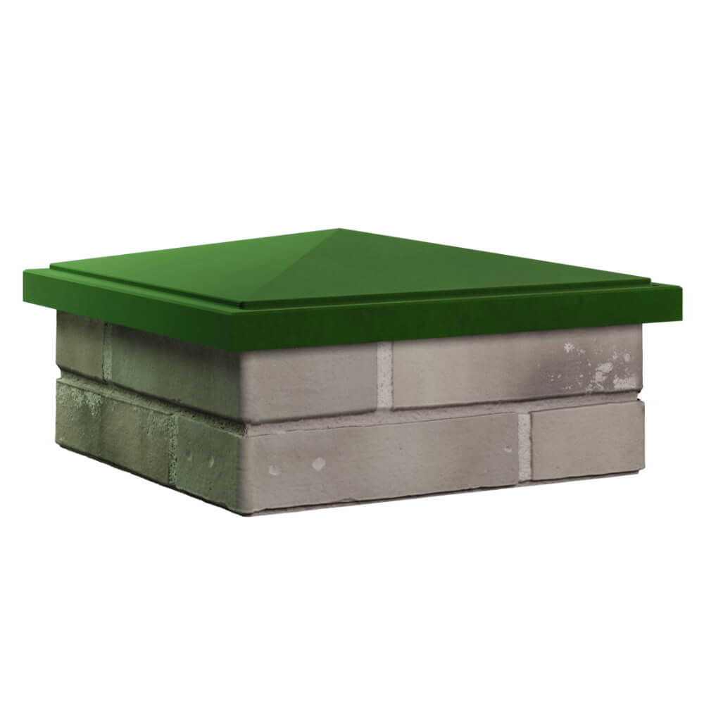 Колпак Zking БонаМоно Зеленый на столб 1.5х1.5 кирпича (385х385, 400х400мм) в Новокузнецке фото