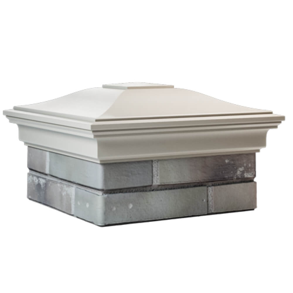 Колпак Zking Монблан Бежевый на столб 1.5х1.5 кирпича (385х385мм) в Новокузнецке фото