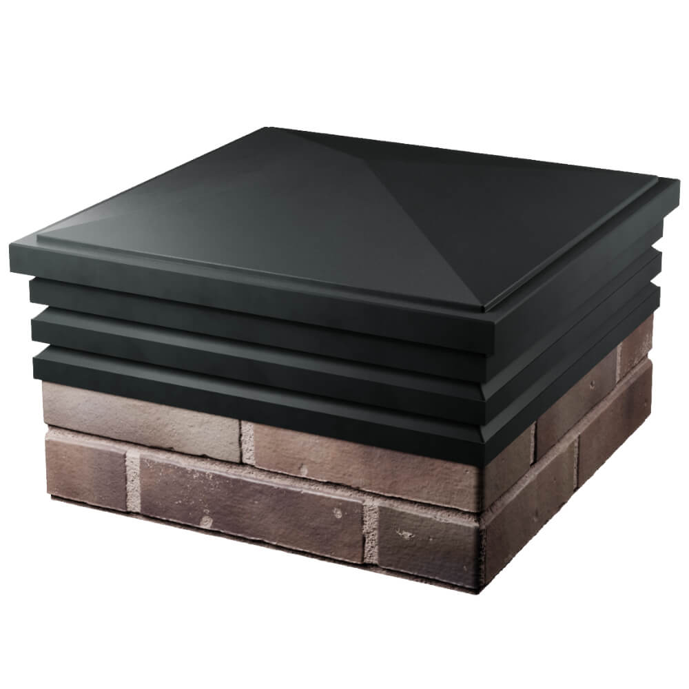 Колпак Zking Бона ХайТек Черный на столб 2х2 кирпича (513х513мм) в Новокузнецке фото