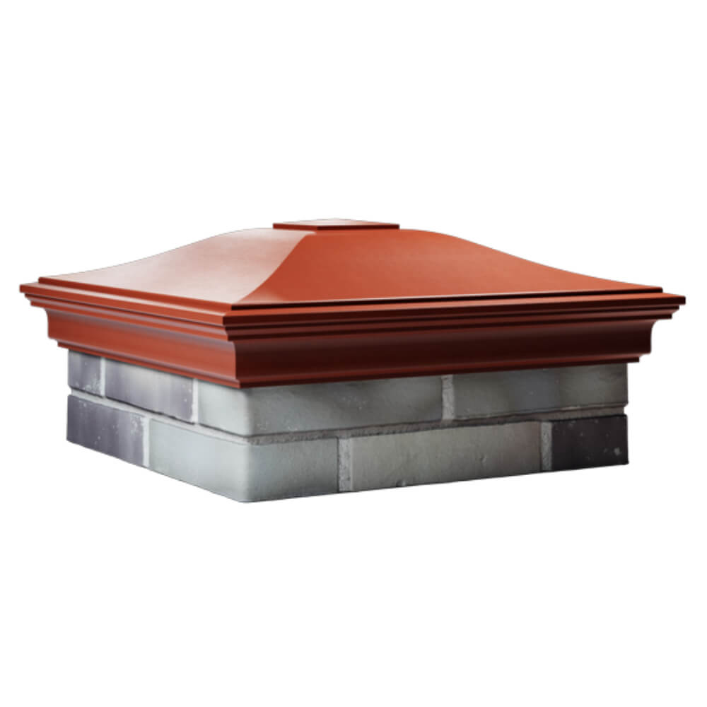 Колпак Zking Монблан Красный на столб 2х2 кирпича (515х515мм) в Новокузнецке фото