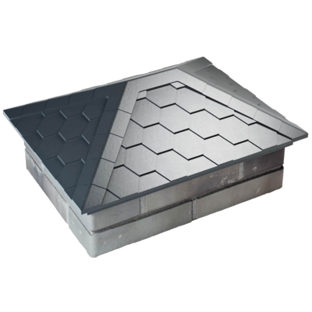 Колпак Zking Эверест Серый на столб 2х1.5 кирпича (520х390мм) Новокузнецк фото