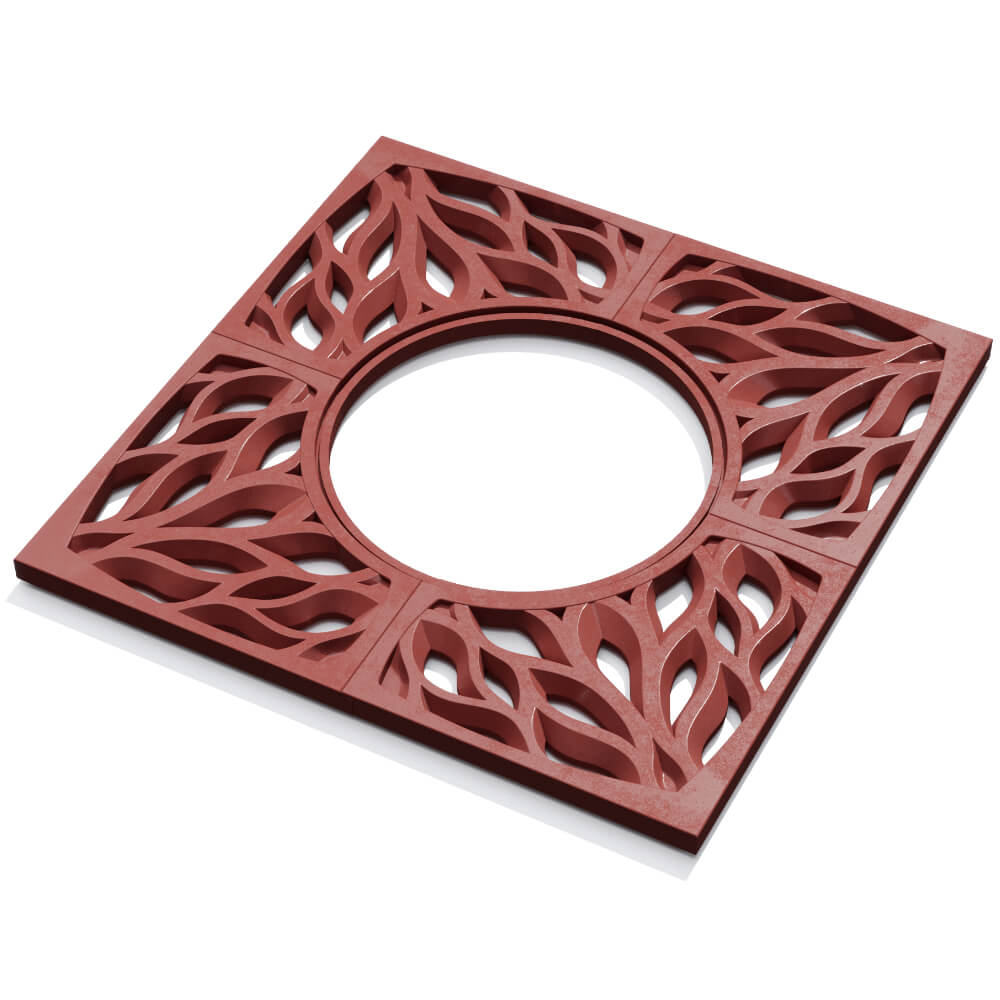 Приствольная решетка для дерева ZKING CRUST 1.2х1.2м Красная в Новокузнецке фото