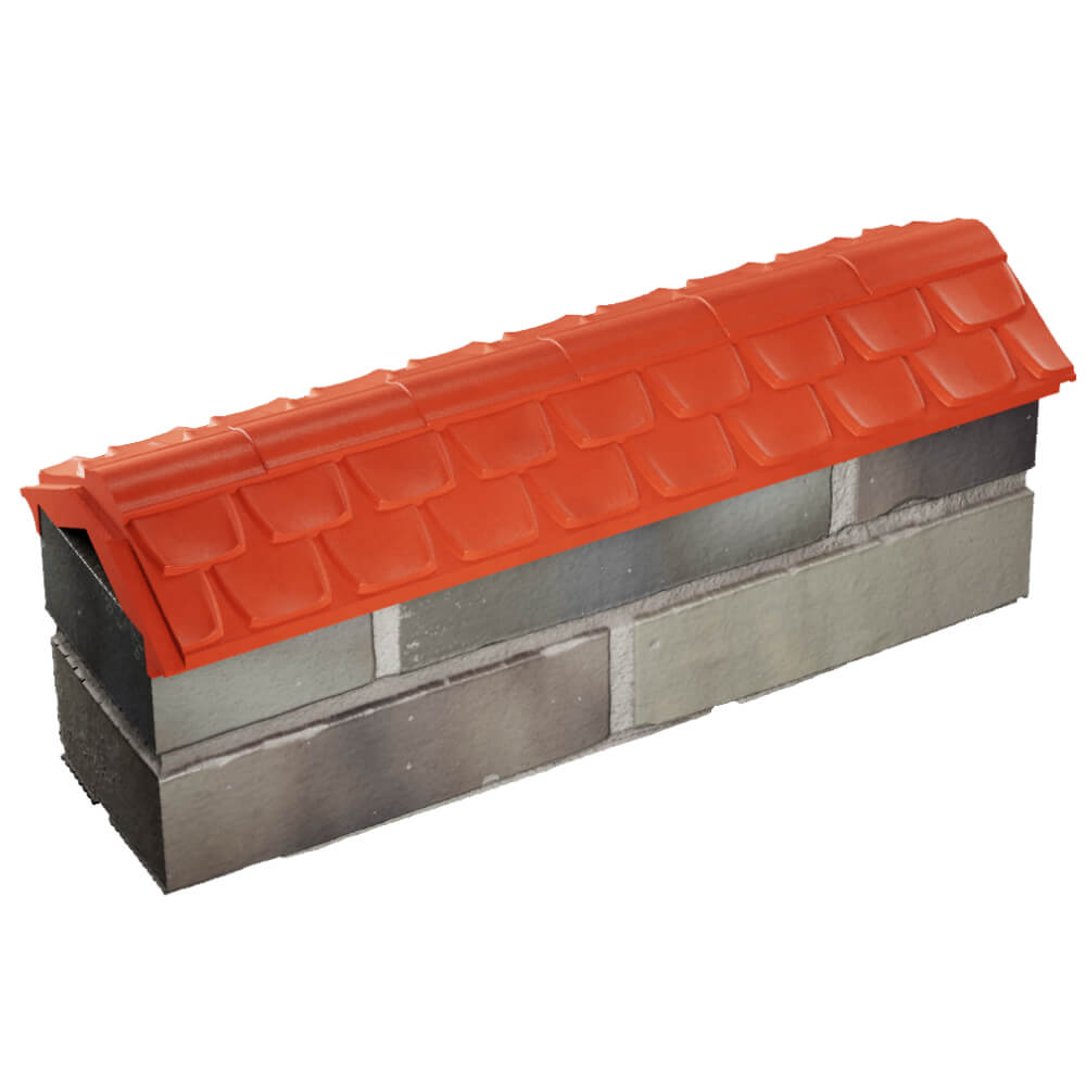 Парапет Zking Эльбрус Красный с посадкой на 0.5 кирпича (130мм) в Новокузнецке фото