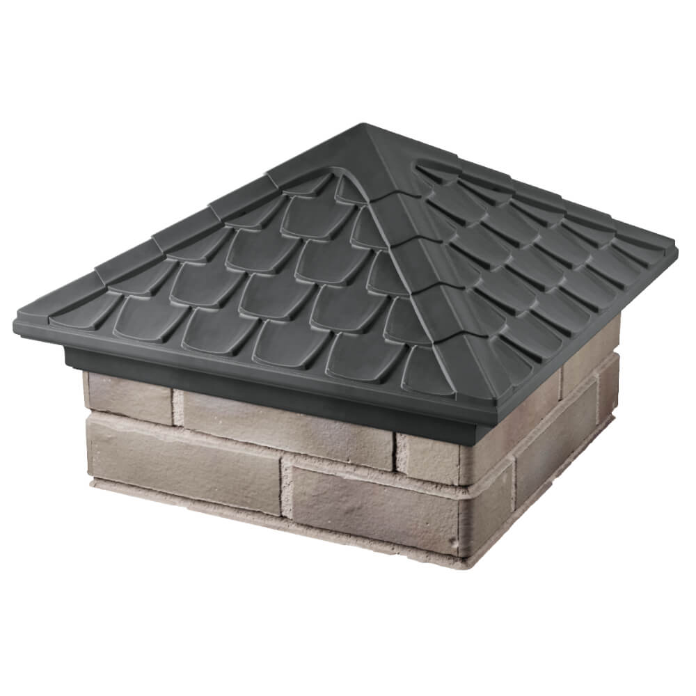 Колпак Zking Эльбрус Серый на столб 1.5х1.5 кирпича (385х385мм) в Новокузнецке фото