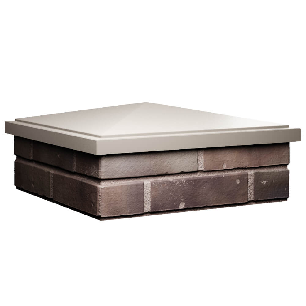 Колпак Zking БонаМоно Бежевый на столб 2х2 кирпича (515х515, 530х530мм) в Новокузнецке фото