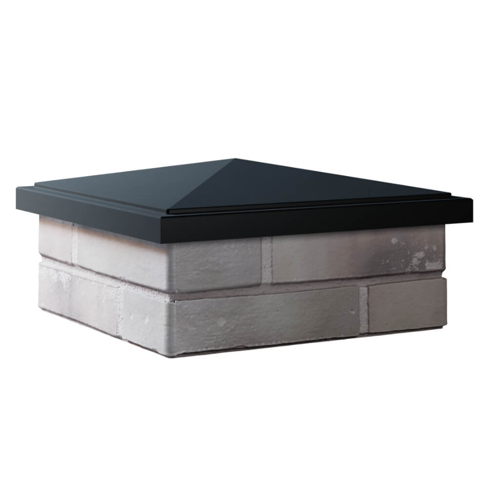 Колпак Zking БонаМоно Черный на столб 1.5х1.5 кирпича (385х385, 400х400мм) в Новокузнецке фото