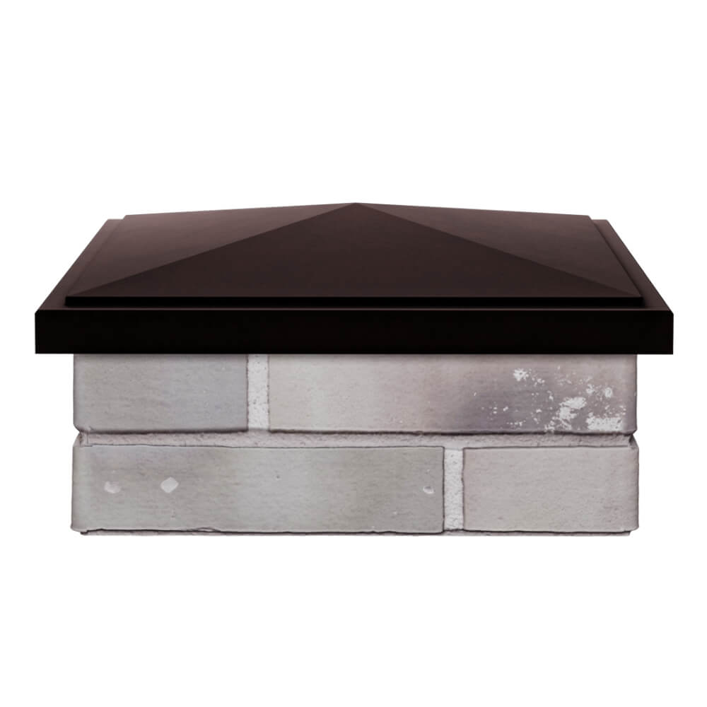 Колпак Zking БонаМоно Коричневый на столб 1.5х1.5 кирпича (385х385, 400х400мм) Новокузнецк фото