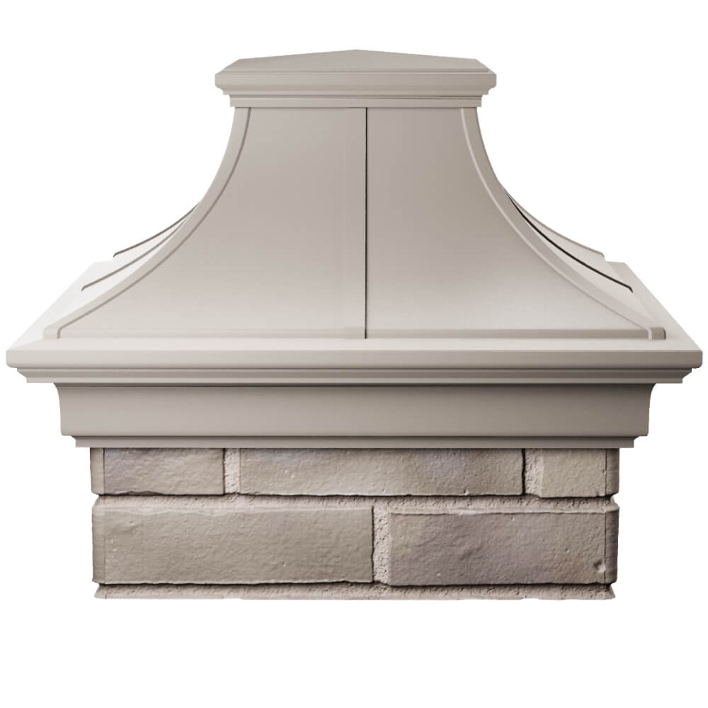 Колпак Zking Монблан Премиум Бежевый на столб 1.5х1.5 кирпича (385х385мм) Новокузнецк фото