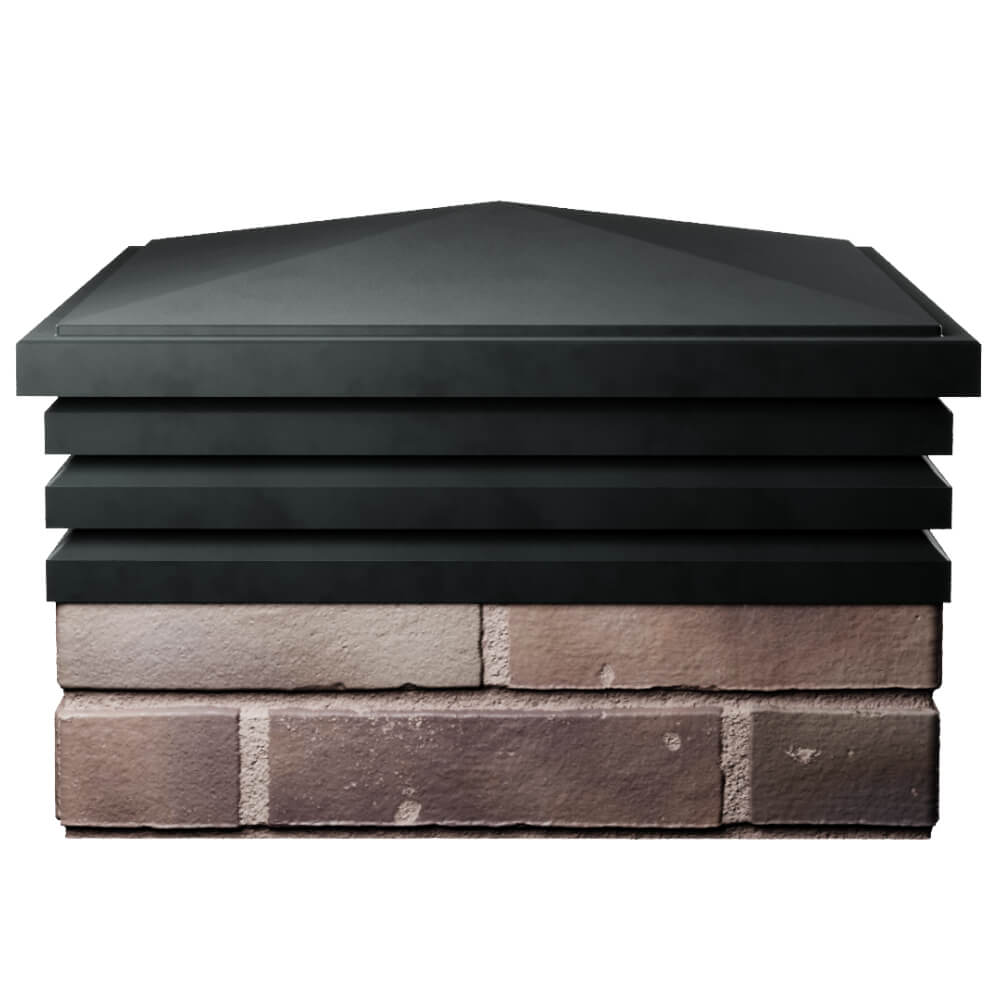 Колпак Zking Бона ХайТек Черный на столб 2х2 кирпича (513х513мм) Новокузнецк фото