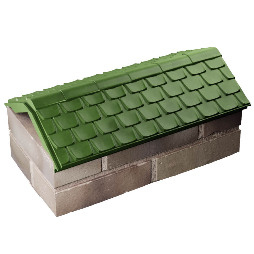 Парапет Zking Эльбрус Зеленый с посадкой на 1 кирпич (255мм) в Новокузнецке фото