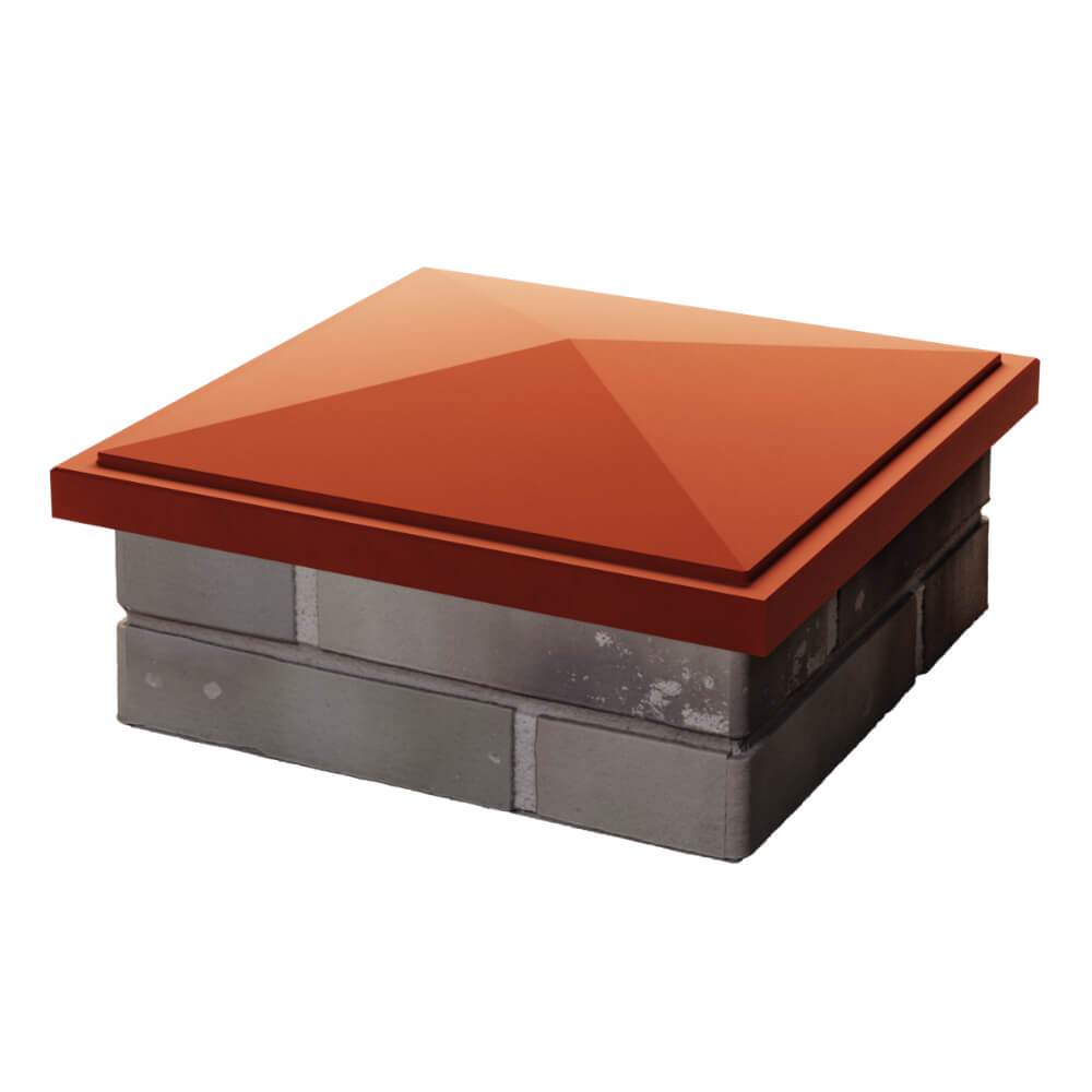 Колпак Zking БонаМоно Красный на столб 1.5х1.5 кирпича (385х385, 400х400мм) в Новокузнецке фото