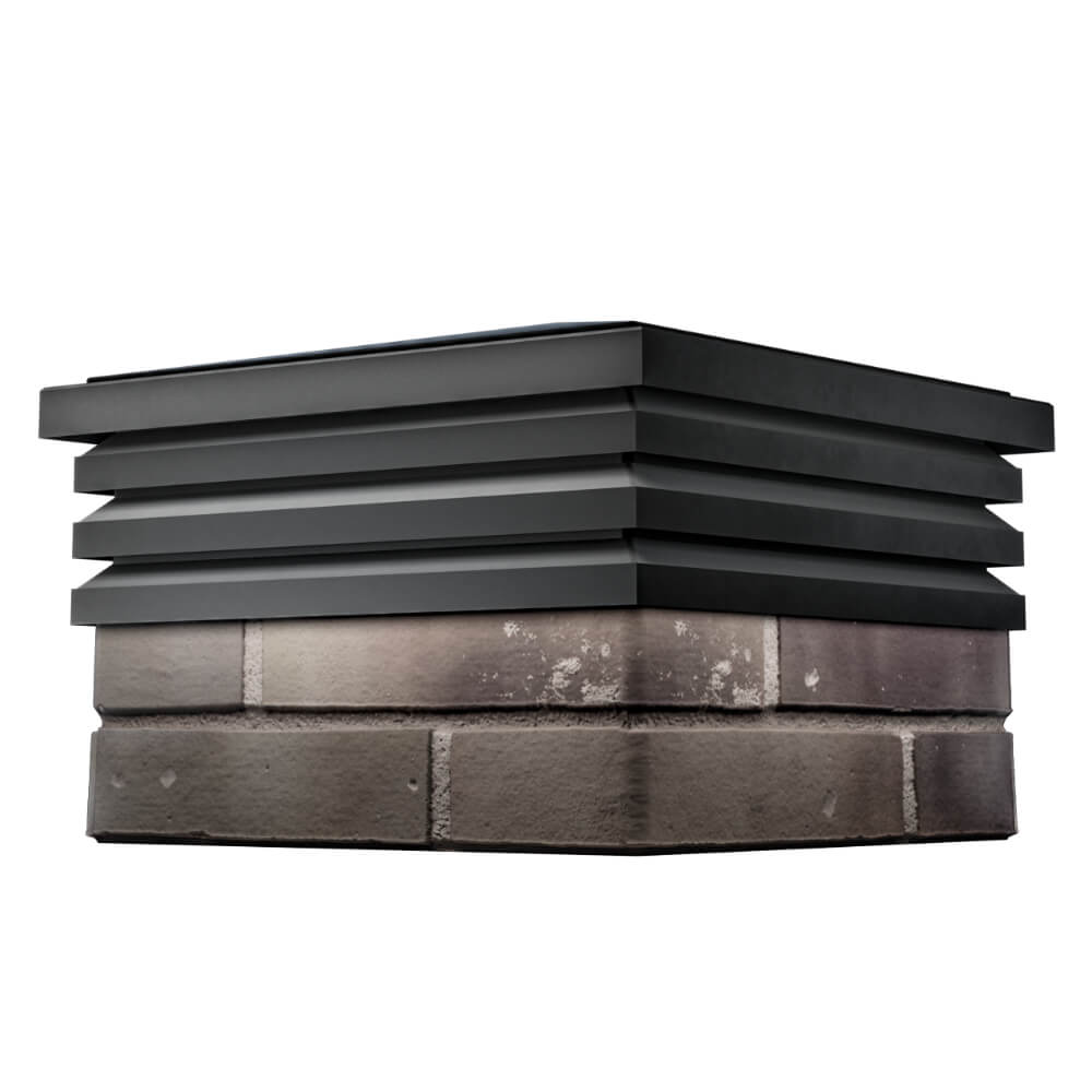 Колпак Zking Бона ХайТек Черный на столб 1.5х1.5 кирпича (385х385мм) в Новокузнецке фото