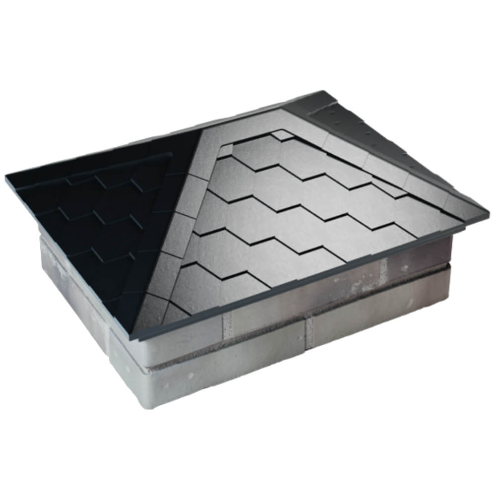 Колпак Zking Эверест Черный на столб 2х1.5 кирпича (520х390мм) Новокузнецк фото