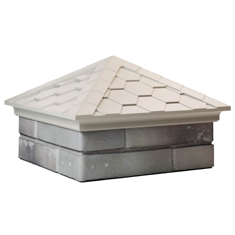 Колпак Zking Эверест Бежевый на столб 1.5х1.5 кирпича (390х390мм) в Новокузнецке фото