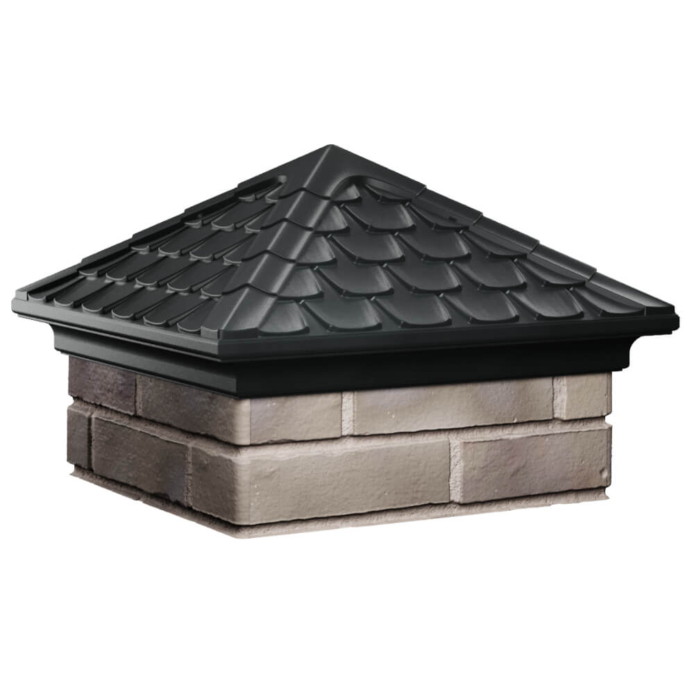 Колпак Zking Эльбрус Черный на столб 1.5х1.5 кирпича (385х385мм) в Новокузнецке фото