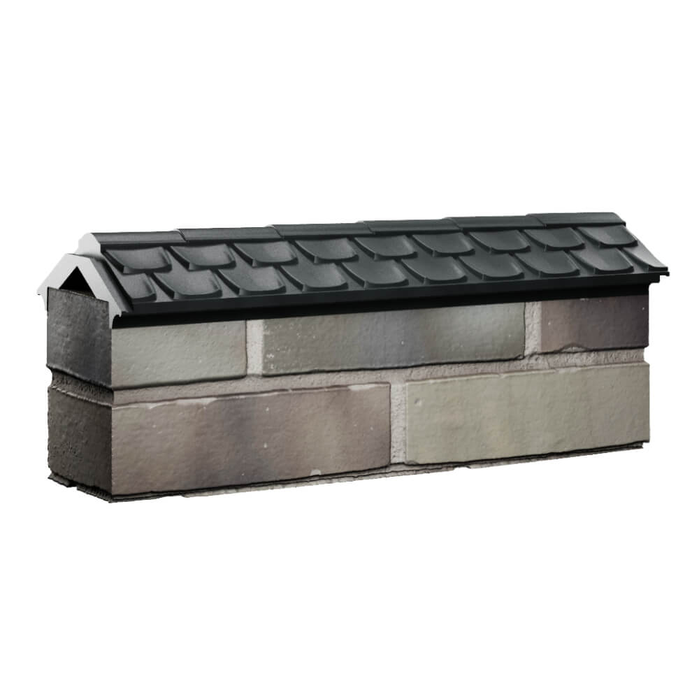 Парапет Zking Эльбрус Черный с посадкой на 0.5 кирпича (130мм) Новокузнецк фото