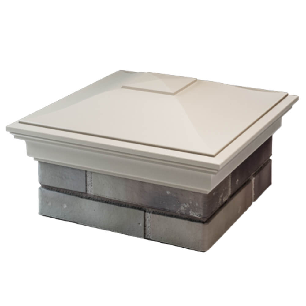 Колпак Zking Монблан Бежевый на столб 1.5х1.5 кирпича (385х385мм) в Новокузнецке фото