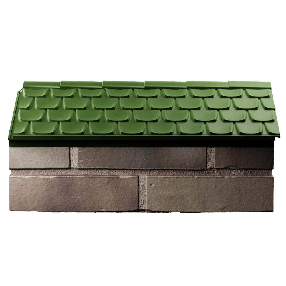 Парапет Zking Эльбрус Зеленый с посадкой на 1 кирпич (255мм) в Новокузнецке фото