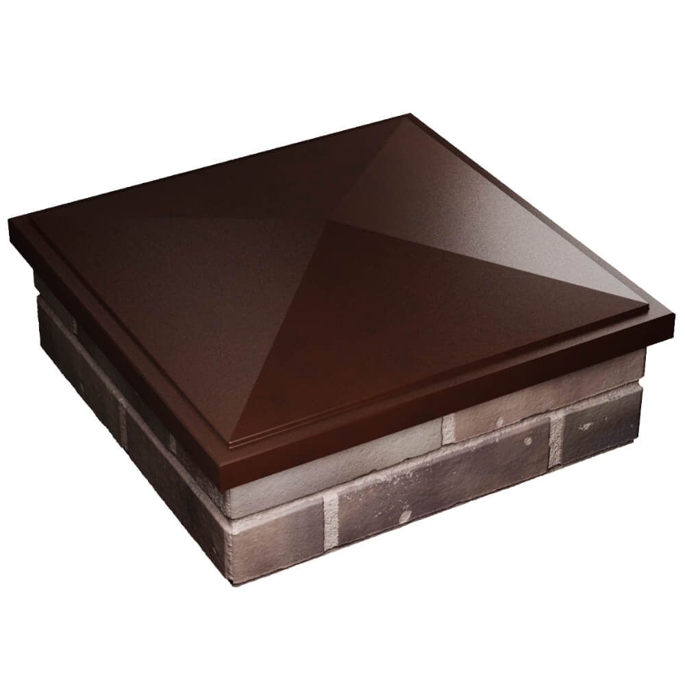 Колпак Zking БонаМоно Коричневый на столб 2х2 кирпича (515х515, 530х530мм) в Новокузнецке фото