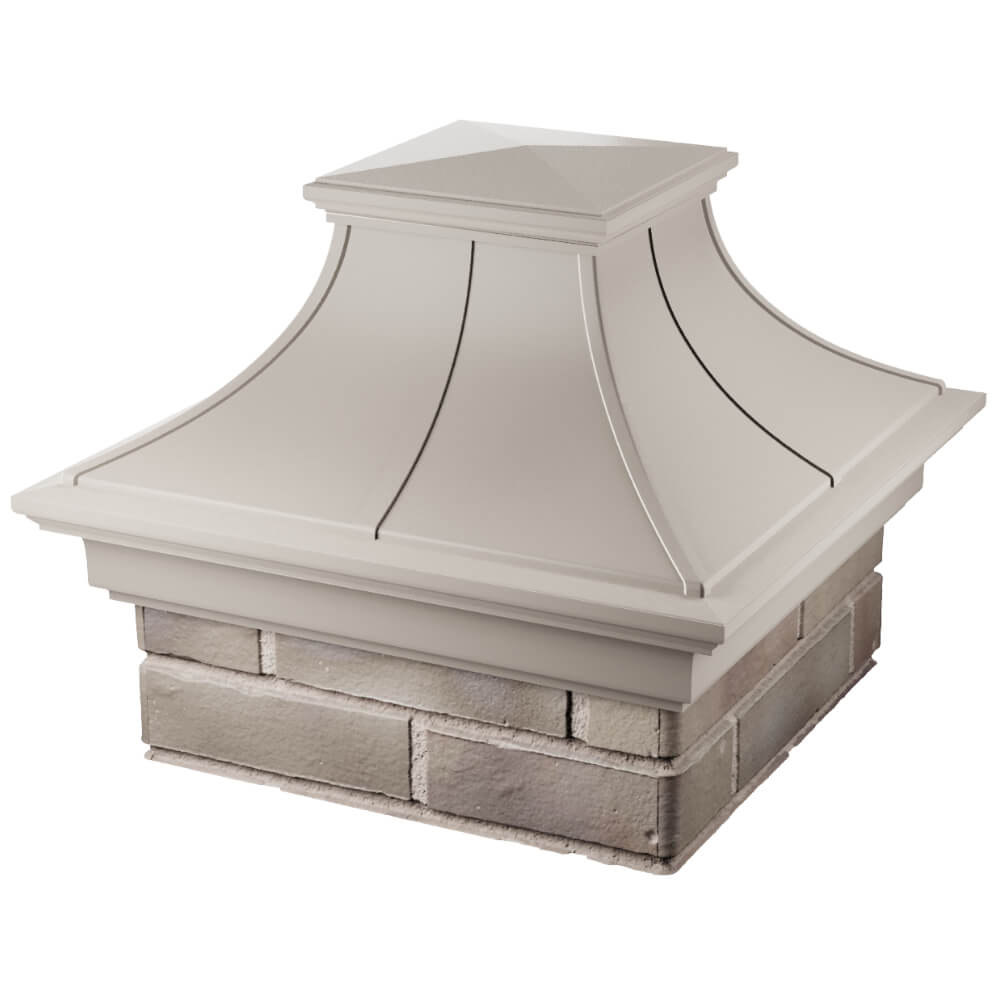 Колпак Zking Монблан Премиум Бежевый на столб 1.5х1.5 кирпича (385х385мм) в Новокузнецке фото