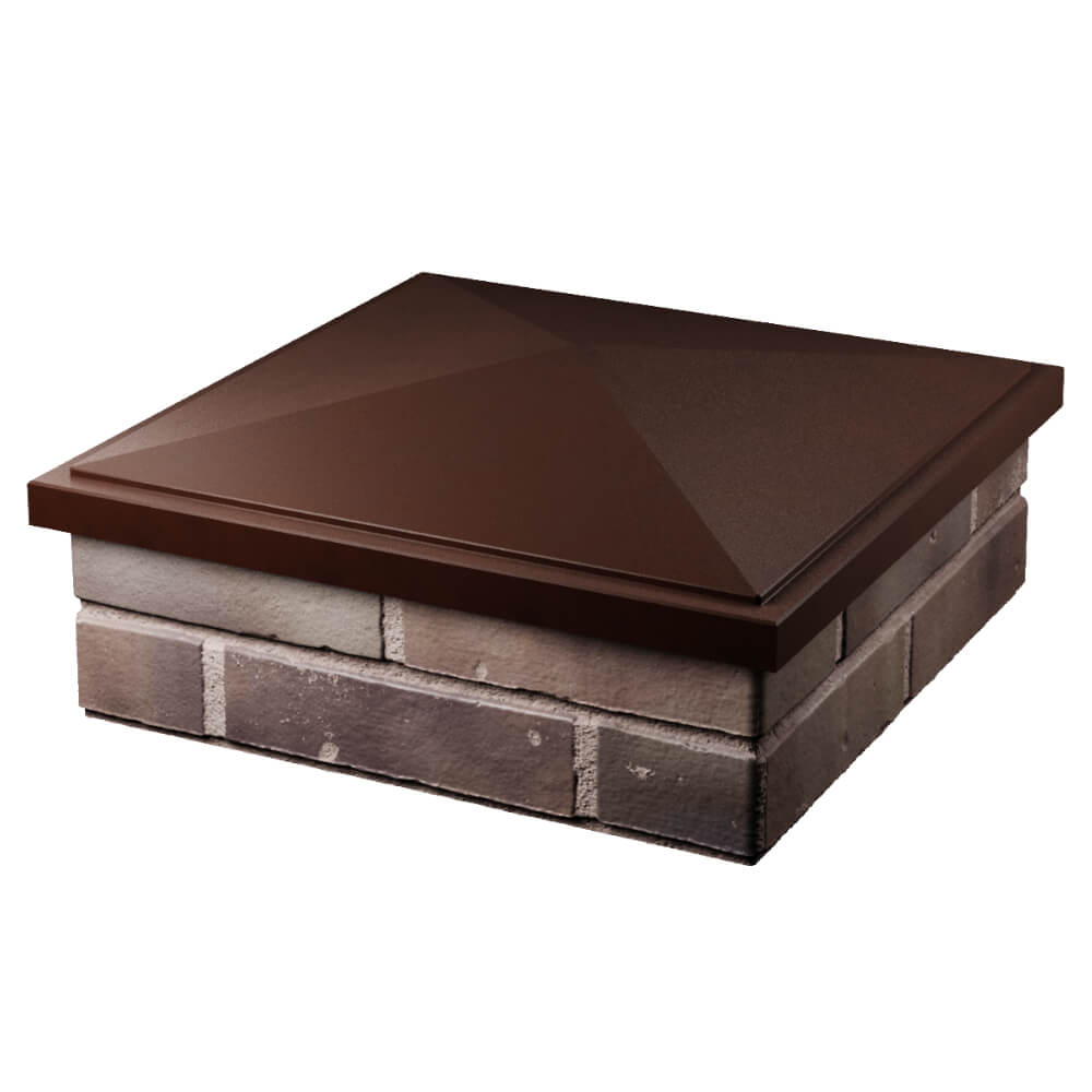 Колпак Zking БонаМоно Коричневый на столб 2х2 кирпича (515х515, 530х530мм) в Новокузнецке фото