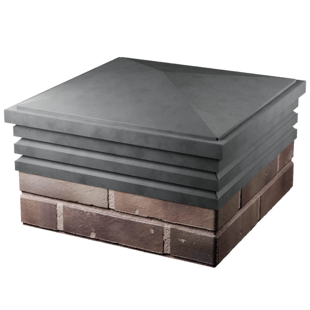 Колпак Zking Бона ХайТек Серый на столб 2х2 кирпича (513х513мм) в Новокузнецке фото