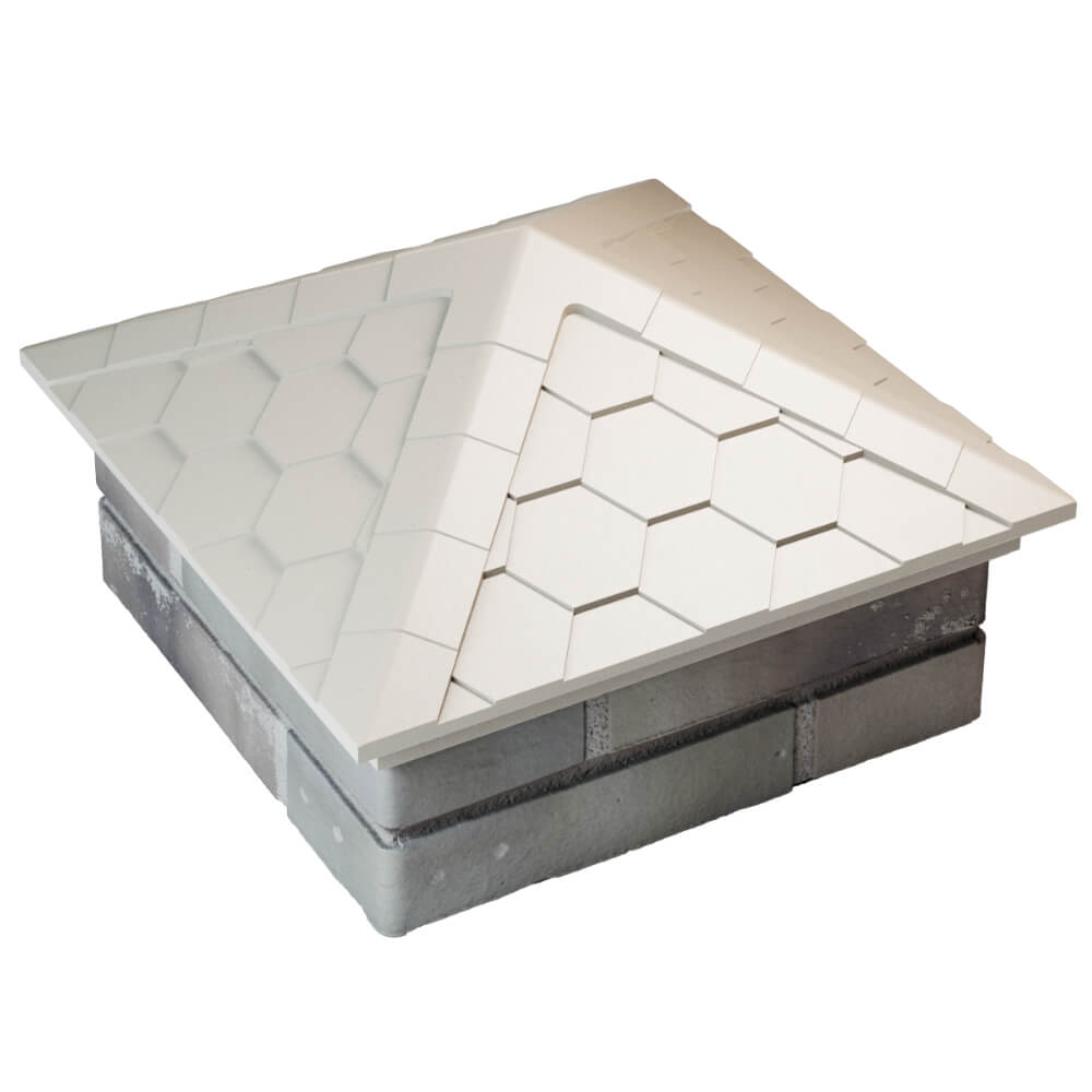 Колпак Zking Эверест Бежевый на столб 1.5х1.5 кирпича (390х390мм) в Новокузнецке фото