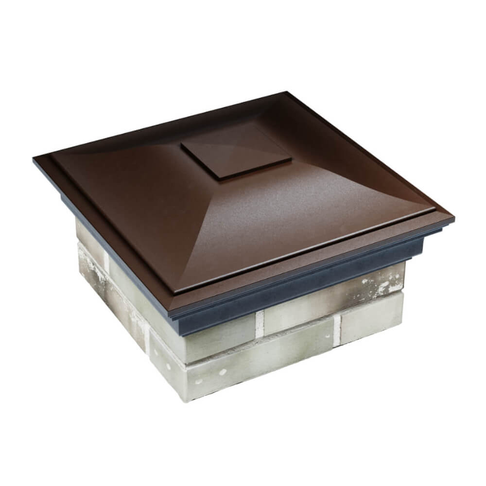 Колпак Zking Монблан Коричневый на столб 1.5х1.5 еврокирпича 0.7НФ (355х355мм) в Новокузнецке фото