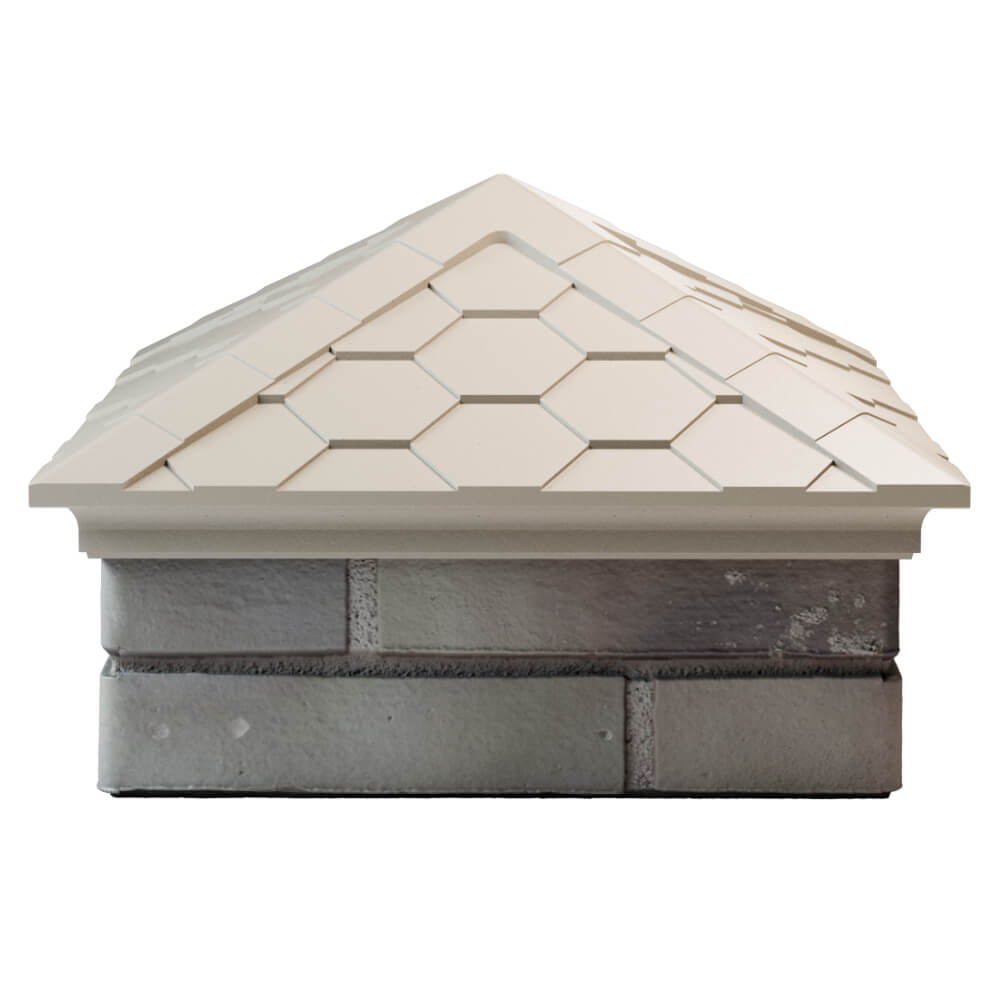 Колпак Zking Эверест Бежевый на столб 1.5х1.5 кирпича (390х390мм) Новокузнецк фото