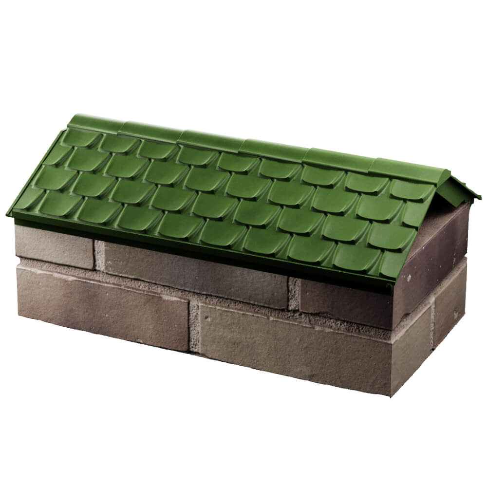 Парапет Zking Эльбрус Зеленый с посадкой на 1 кирпич (255мм) в Новокузнецке фото