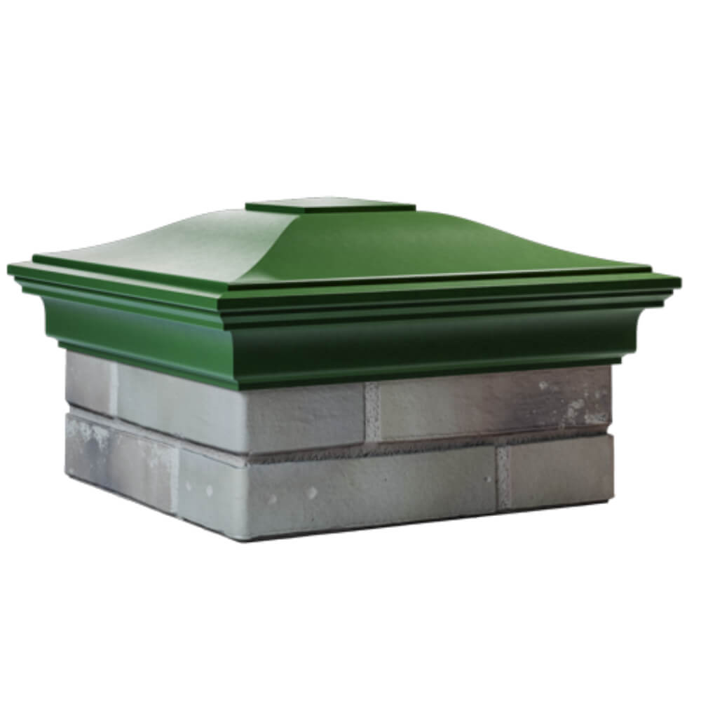 Колпак Zking Монблан Зеленый на столб 1.5х1.5 кирпича (385х385мм) в Новокузнецке фото