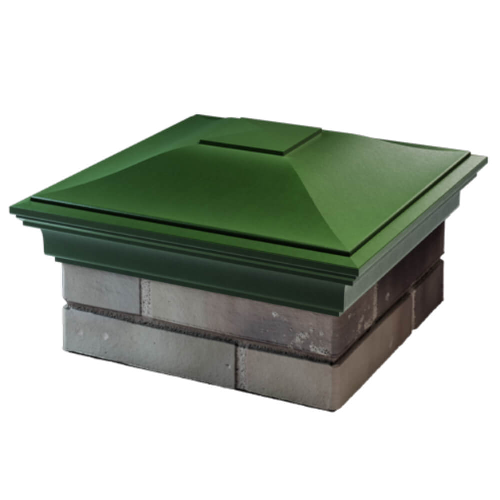 Колпак Zking Монблан Зеленый на столб 1.5х1.5 кирпича (385х385мм) в Новокузнецке фото